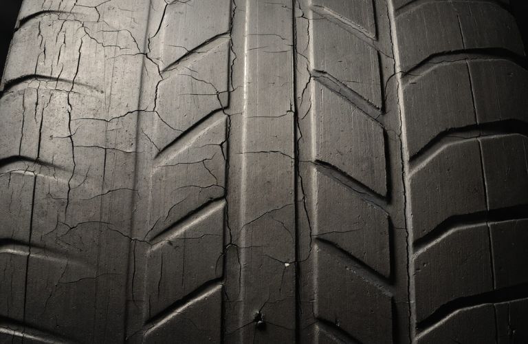 Image of a worn-out tire